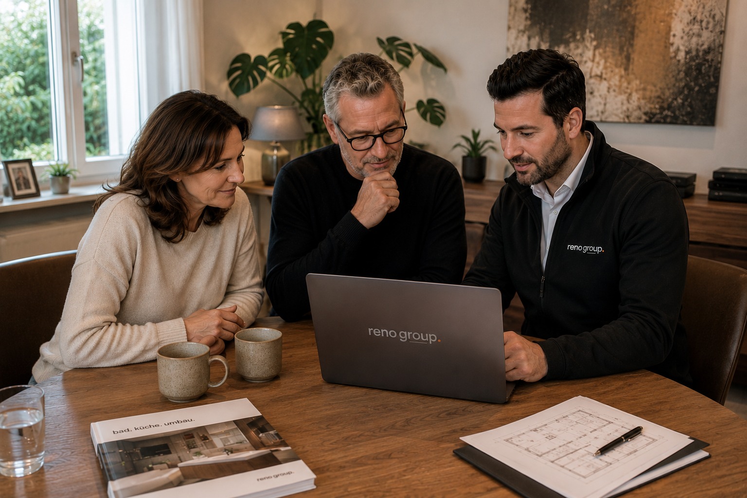3D-Badplanung am Bildschirm mit dem Planungsteam der Reno Group